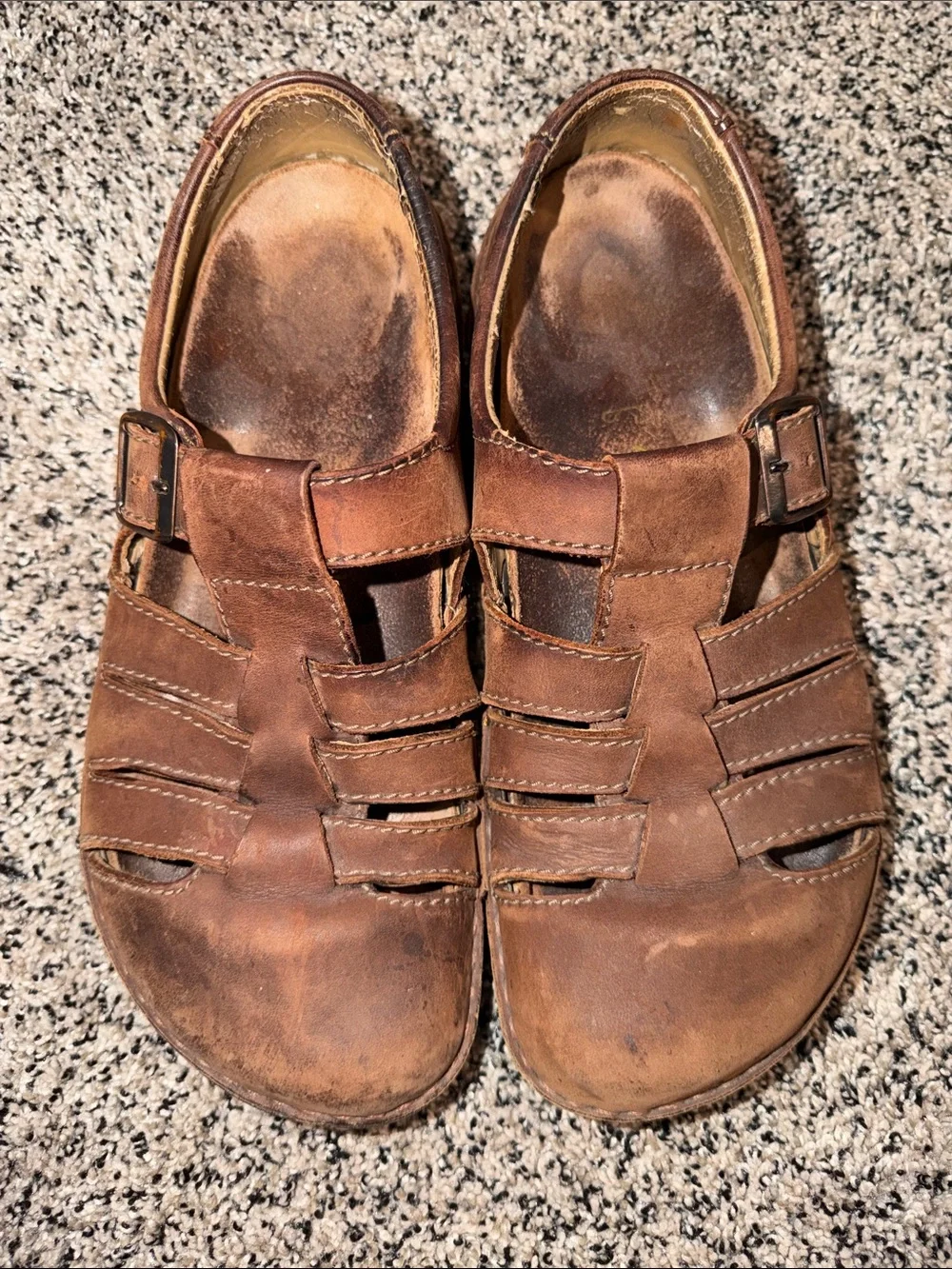 Birkenstock Footprints Merced Sandals Brown Leather Men's Size 10